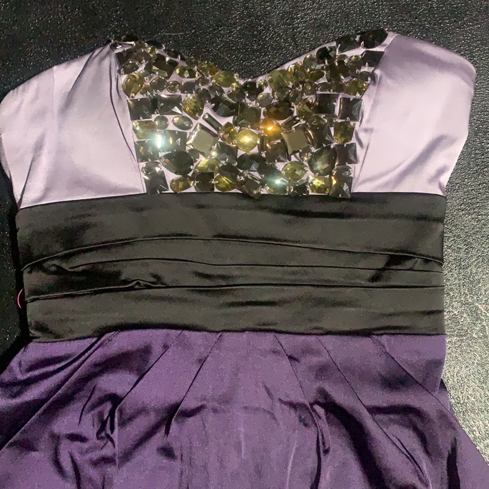 Bebe  Rhinestone Colorblock Dress - Picture 2 of 5